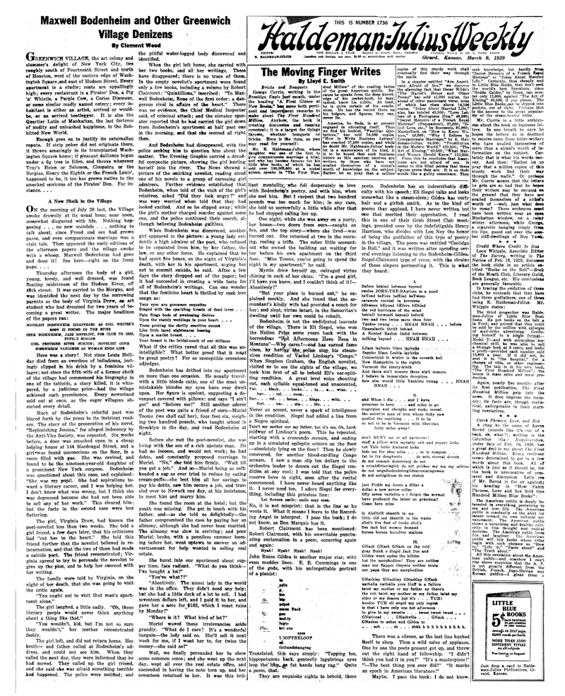 (image for) Haldeman-Julius Weekly, Number 1736, Mar. 9, 1929.